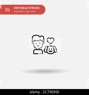 Einfaches Vektor-Symbol für PET. Illustration Symbol Design Vorlage für Web mobile UI Element. Perfekte Farbe modernes Piktogramm auf bearbeitbaren Strich. PET-Symbole für Stock Vektor