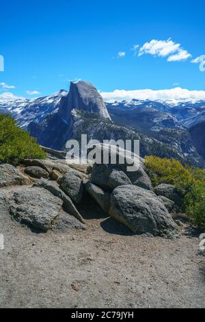 Wanderung zum Glacier Point im yosemite Nationalpark in kalifornien in den usa Stockfoto