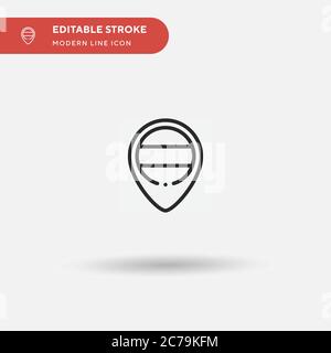 Einfaches Vektorsymbol Holland. Illustration Symbol Design Vorlage für Web mobile UI Element. Perfekte Farbe modernes Piktogramm auf bearbeitbaren Strich. Niederlande Stock Vektor