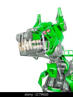 Cyber-Sicherheit Hund in weißem Hintergrund, 3d-Illustration Stockfoto