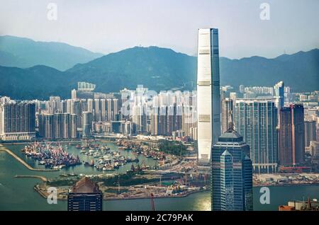 Kowloon und Victoria Harbour Stockfoto