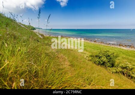 Küstenlandschaft auf der Insel Rügen nahe dem Kap Arkona Stockfoto