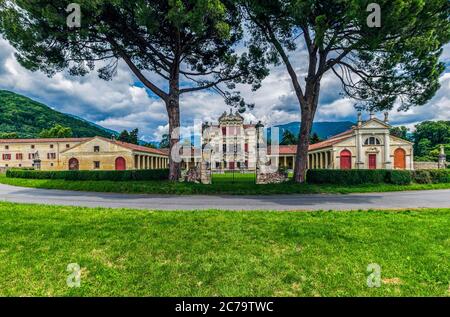 Italien Venetien - S. Eusebio - Bassano del Grappa - Villa Angarano Bianchi Michiel - Andrea Palladio Architekt Stockfoto