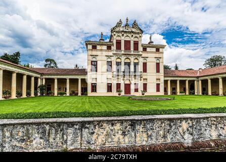 Italien Venetien - S. Eusebio - Bassano del Grappa - Villa Angarano Bianchi Michiel - Andrea Palladio Architekt Stockfoto