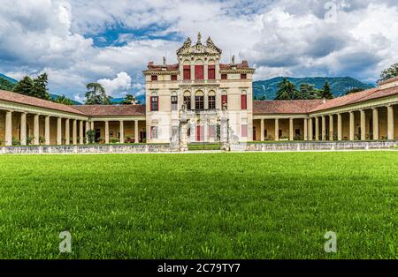 Italien Venetien - S. Eusebio - Bassano del Grappa - Villa Angarano Bianchi Michiel - Andrea Palladio Architekt Stockfoto