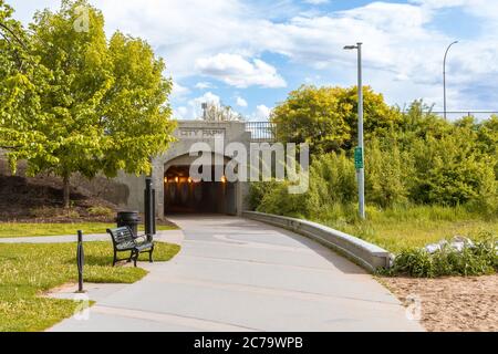 Kelowna, BC / Kanada - 18. Mai 2020: City Park in Kelowna, BC Stockfoto