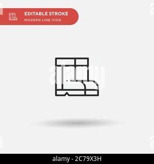 Einfaches Vektorsymbol „bootet“. Illustration Symbol Design Vorlage für Web mobile UI Element. Perfekte Farbe modernes Piktogramm auf bearbeitbaren Strich. Symbol „Stiefel“ Stock Vektor
