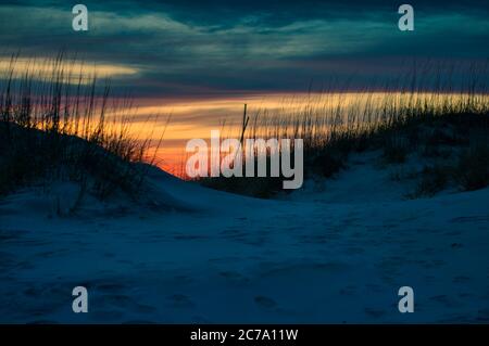 Tybee Island, GA. Sonnenuntergang. Mai 2020 Stockfoto