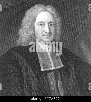 EDMOND HALLEY (1656-1742) englischer Astronom und Mathematiker Stockfoto