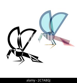 Abstrakt geometrische Stil Insekt. Stock Vektor