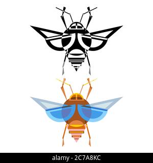 Abstrakt geometrische Stil Insekt. Stock Vektor