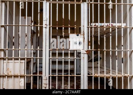 Pinsely Mountain State Gefängniszelle im Gefängnis von Tennessee Stockfoto