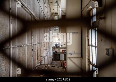 Brusy Mountain State Penitentiary Blick im Inneren des Tennessee Gefängnis Stockfoto