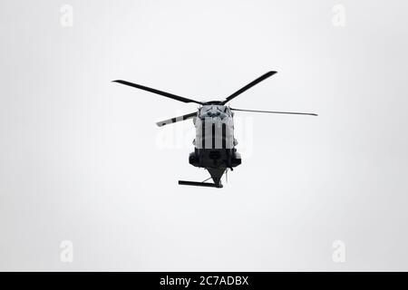 Paris, Frankreich. Juli 2020. Caiman Hubschrauber während der Airshow für die Bastille Day Military Parade in Paris. Stockfoto