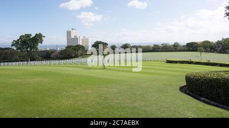 Manila, Philippinen - 17. Januar 2017: Amerikanischer Kriegsfriedhof Stockfoto