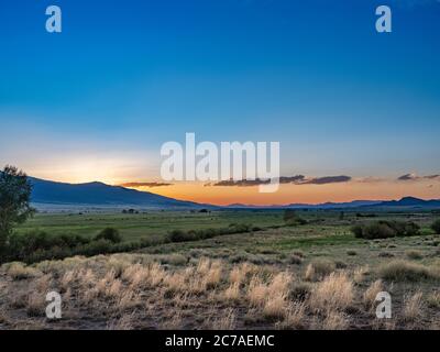Sonnenuntergang Rocky Mountains Westcliffe, Colorado USA Stockfoto