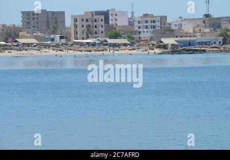 Soumbédioune Bucht, in der westlichen Spitze der Halbinsel Dakar, Senegal Stockfoto