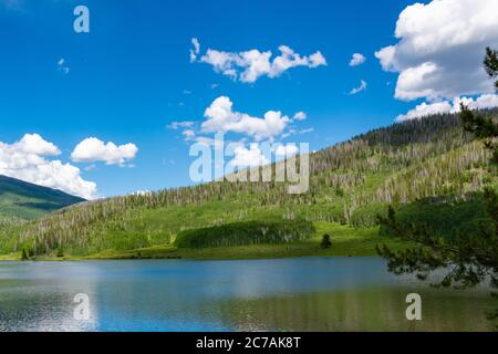 Landschaft um Pearl Lake im Sommer Stockfoto