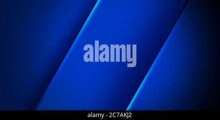 Blauer Sci-Fi Neon-Licht Gradient Illustration Hintergrund mit Kopieplatz für Ihren Text Stockfoto