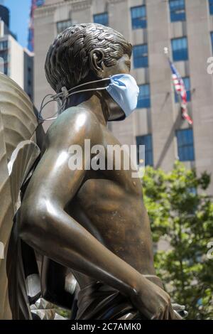 Abbildung der Menschheit (Maiden und Jugend), Rockefeller Center, New York City Stockfoto