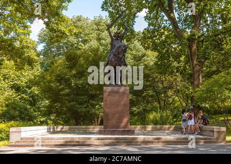 New York, NY, USA - 27. Juli 2019: King Jagiello Monument Stockfoto