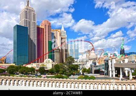 Las Vegas Nevada, USA 10-01-18 Panoramablick auf das New York-New York Hotel & Casino Las Vegas Stockfoto