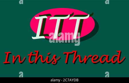 In diesem Thread werden Kommunikations-Tags mit Logo angezeigt Stock Vektor