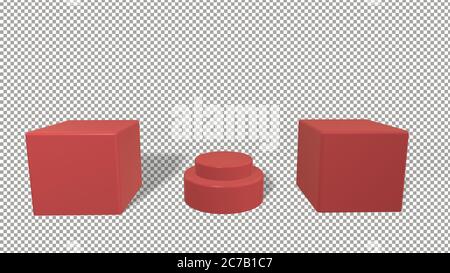 3d-Rendering-Bild von bunten isoliert auf weißem Hintergrund. Abstraktes Thema für trendige Designs Stockfoto
