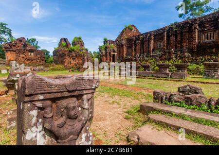 Cham Monument Ruinen im My Son Sanctuary (UNESCO Weltkulturerbe), aus dem 4. Bis 13. Jahrhundert, in der Nähe der Stadt Da Nang in Centr Stockfoto