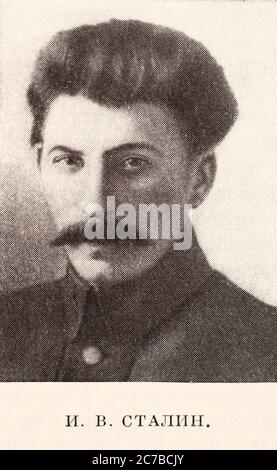 Joseph Stalin - Mitglied des militärischen revolutionären Zentrums. Foto von 1917. Stockfoto