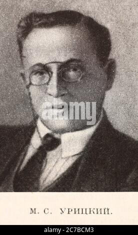 Moissei Solomonowitsch Urizki - Mitglied des militärischen revolutionären Zentrums. Foto von 1917. Stockfoto