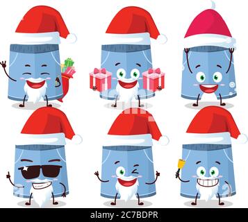 Weihnachtsmann Emoticons mit Shorts Cartoon-Charakter Stock Vektor