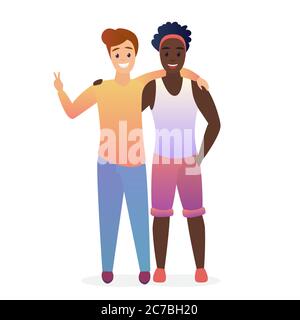 Erwachsene besten Freunde junge Jungs. Männer Freundschaft Vektor Illustration Stock Vektor