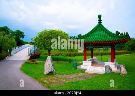 Japanischer Garten - Singapur-Stadt Stockfoto