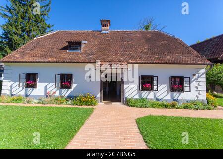 Das Museum und Geburtshaus des jugoslawischen Präsidenten Josip Broz Tito in Kumrovec, Kroatien Stockfoto