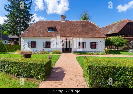 Das Museum und Geburtshaus des jugoslawischen Präsidenten Josip Broz Tito in Kumrovec, Kroatien Stockfoto