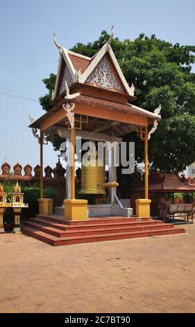 Wat Ounalom (Unnalom) Tempel in Phnom Penh. Kambodscha Stockfoto