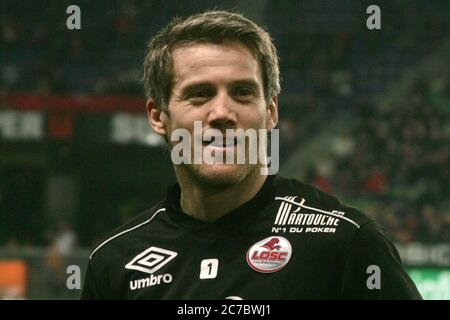 Mickaël Landreau während der Ligue 1 2011 - 2012 Stade Rennais - LOSC Lille am 26 2012. Februar in Rennes, Frankreich - Foto Laurent Lairys / DPPI Stockfoto