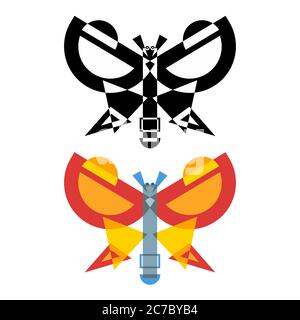 Abstrakt geometrische Stil Insekt. Stock Vektor