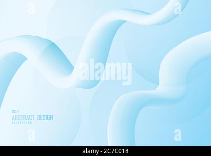 Abstrakt Verlauf blau gewellt Streifen Linie Muster Element Kunstwerk Hintergrund. Verwenden Sie für Anzeige, Poster, Kunstwerk, Template-Design, Druck. Illustration Vektor Stock Vektor