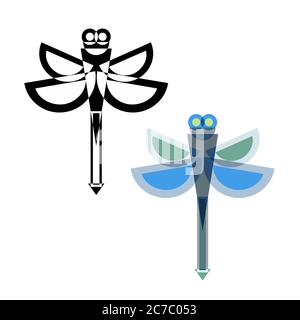 Abstrakt geometrische Stil Insekt. Stock Vektor