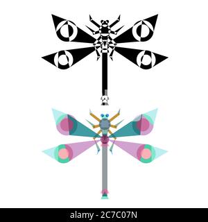 Abstrakt geometrische Stil Insekt. Stock Vektor