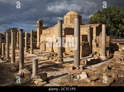 Basilika Panagia Chrysopolitissa - Agia Kyriaki Kirche in Pathos. Zypern Stockfoto