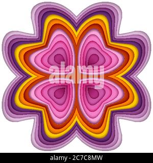 Vektor moderne Papier geschnitten Blume. Stock Vektor