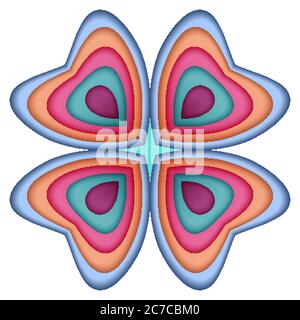 Vektor moderne Papier geschnitten Blume. Stock Vektor