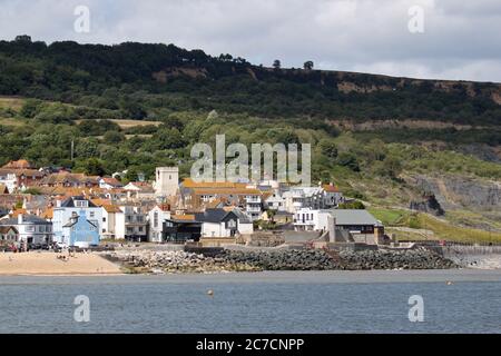 Lyme Regis Seafront von Cobb, Dorset, England, Großbritannien, Großbritannien, Großbritannien, Europa Stockfoto