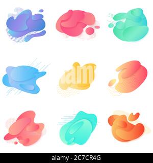 Farbe abstrakt flüssig Moderne Gradientenform, flüssig helle Farbspritzer. Vektor kreative Farbe Splash Formen Design Vektor Illustration Stock Vektor