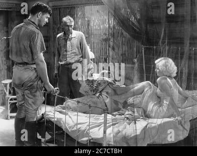 Jean Harlow Clark Gable und Tully Marshall in Red Dust - Werbefilm Stockfoto