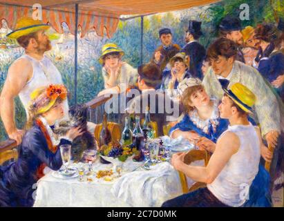 Mittagessen der Boating Party, Pierre-Auguste Renoir, 1880-1881, Phillips Collection, Washington DC, USA, Nordamerika Stockfoto