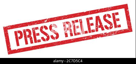 PRESSEMITTEILUNG rot grungy Rechteck Stempel Zeichen. Stockfoto